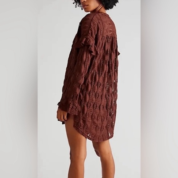 Free People Brown Tunic Top - Picture 2 of 11